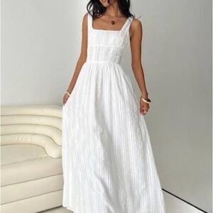 Princess Polly Lorinda White Maxi Dress